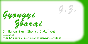 gyongyi zborai business card